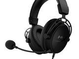 a close up of a headset with a microphone on a white background