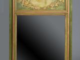 l'image d'un miroir avec une peinture au dos de celui-ci
