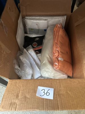 a cardboard box with a lot of items inside of it