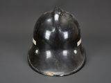 an image of a black helmet on a gray background