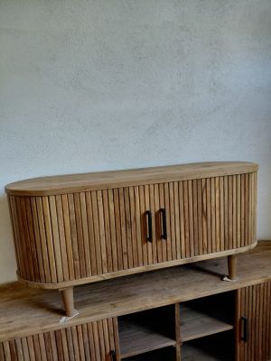 a wooden entertainment center in the corner of a room