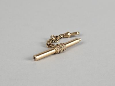 Clef de montre en or rose et or jaune 18K avec chaîne - Élégance intemporelle