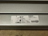 a close up of a metal box with a label on it