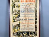 une vieille affiche sur laquelle figure une foule de personnes