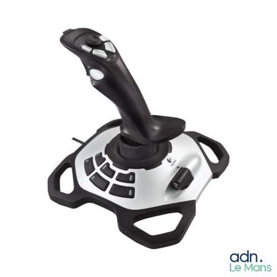 a close up of a joystick on a white background