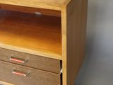 an image of a wooden tv stand with two drawers