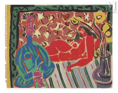 une image d'un tableau représentant une femme allongée sur un lit