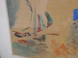 a picture of a painting of a sailboat on the water