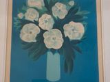 a picture of a painting of flowers in a vase