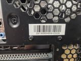 a bar code on the back of a computer