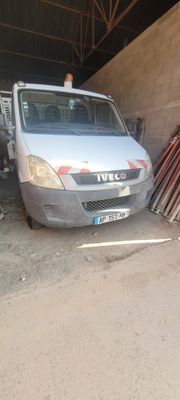 a truck that is parked in a garage