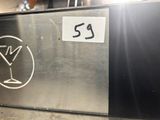 a picture of a stainless steel sign with a martini glass on it