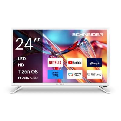 a white television with the words 24 inch led tv on it