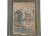 une image représentant un tableau représentant un portail sur lequel figure une horloge