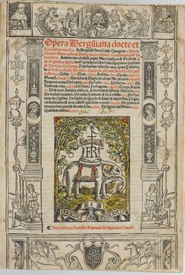 un vieux livre sur lequel figure l'image d'un éléphant