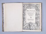 an open book with a picture of a man and a woman on it