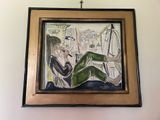 a picture of a painting hanging on the wall