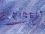 an image of a painting of a horse with a name written on it