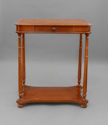 Petite table de salon rectangulaire à pans coupés en bois ou…