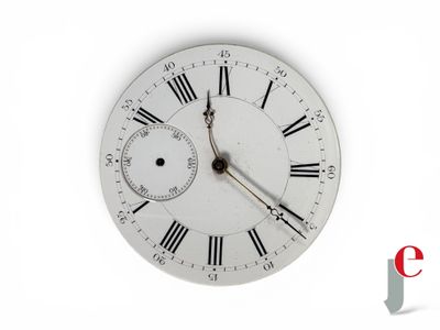 a white clock with roman numerals on the face