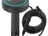the gardena charger is connected to a cable and plugged into a charger