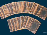a lot of cards that are sitting on a table