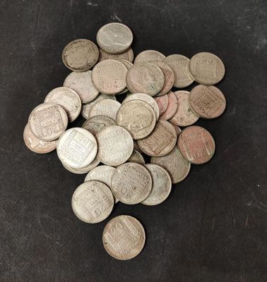 40 pièces de 20 francs Turin argent, 1929 (X2), 1933 (X9), 1… - Photo 1