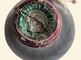 a close up of a bottle of wine with a label on it