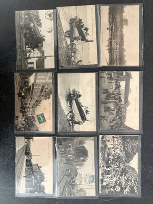 several old black and white photographs of a man on a skateboard