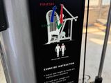 a sign that says converging shoulder press on the side of a bus