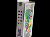 a white box with a game controller inside of it