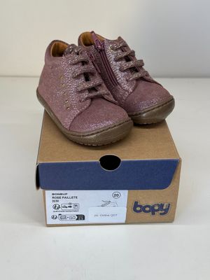 Paire DE Chaussures Enfant Bopy Bonbup Taille 20 Rose Paille…