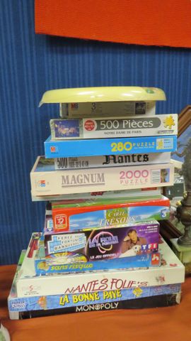 Ensemble de jeux de société et puzzles