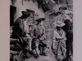 a black and white photo of a group of people