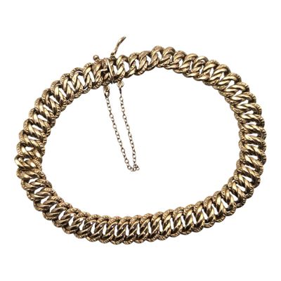 GOURMETTE en or jaune poids 10,9 g long 18 cm - Photo 1