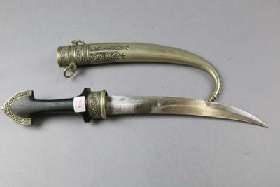 pair of silver and bronze - plated knifes from the 19th century
