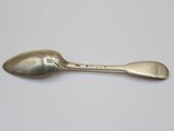 silver plated spoon with a spoon handle and a spoon in the shape of a spoon