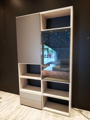 a picture of a bedroom with a bed and a closet
