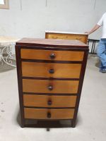 Chiffonnier de style Art Déco en placage de bois patiné ouvr… (photo 5)