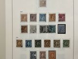 an open book with a bunch of different stamps on it