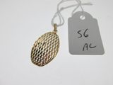 a close up of a gold necklace with a price tag on it