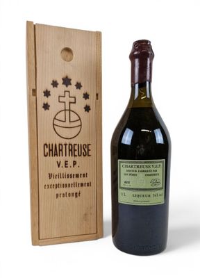 wooden box with a bottle of wine and a wooden box with a bottle of wine in it