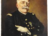 portrait of a man in a military uniform with a mustache and moustache