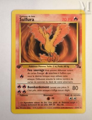 a close up of a pokemon card on a table
