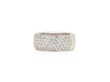 a close up of a diamond ring on a white background
