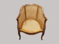 Fauteuil de bureau canné style Louis XV 78,5 x 63 x 63,5 cm (photo 2)