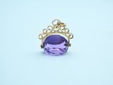 an amethorate ring with a crown on top of it