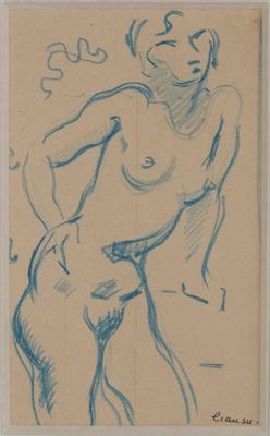 Camille P. LIAUSU (1894-1975) Femme dénudée de profil