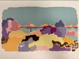 une photo d'une photo d'un tableau sur le mur