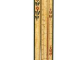 un grand thermomètre orné d'un motif floral
